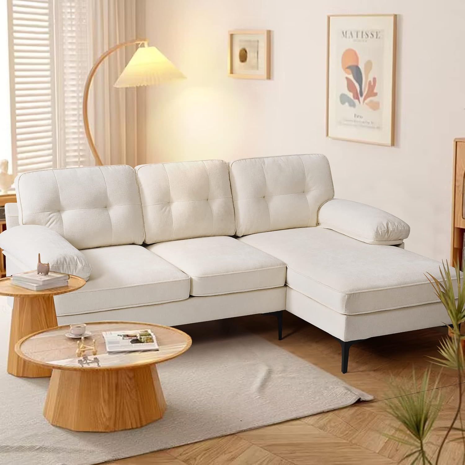 LEISLAND 79" Modern Sectional Sofa Couch for Living Room