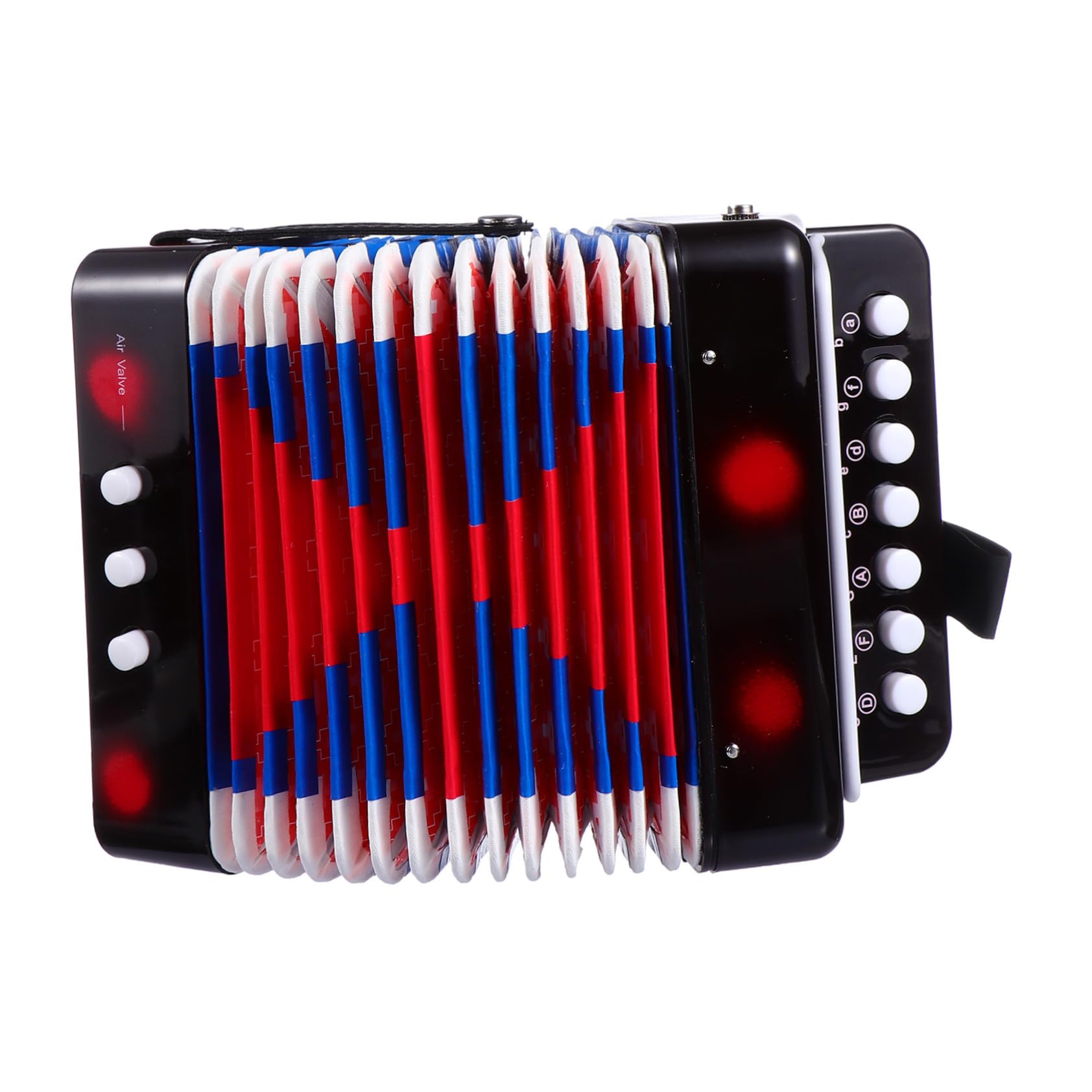 Accordéon Éducatif Noir pour Garçon et Filles Matériau Abs et Métal, Améliore les Capacités Cognitives Pratique Musicale