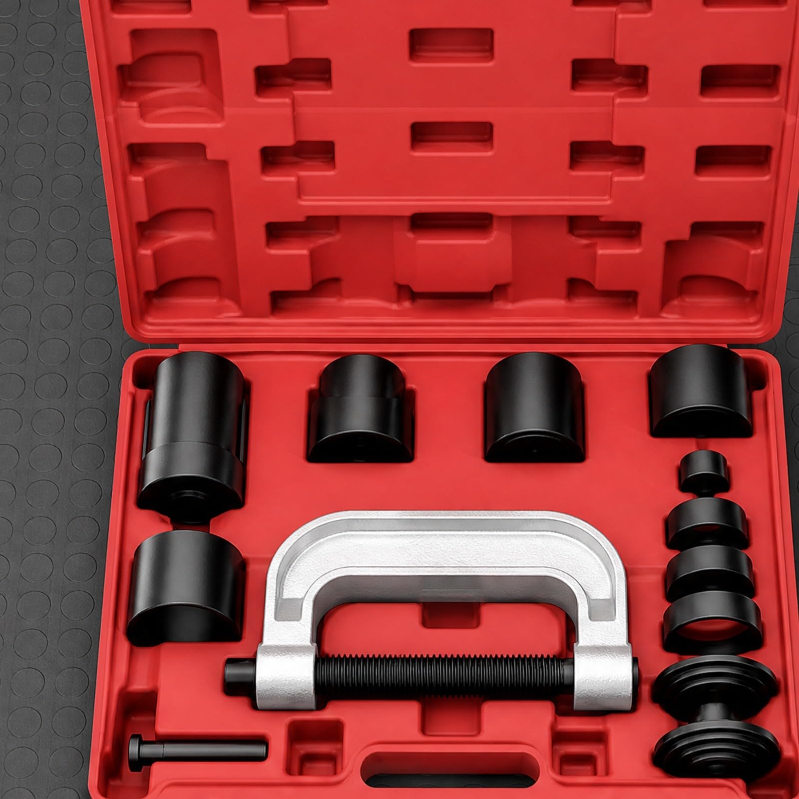 Qianly 21 Pezzi Estrattore per Sferici | Professionale, Robusto, Pressa per Sferici con Custodia, Riparazione Sospensioni, Garage, Meccanici, Autoriparatori