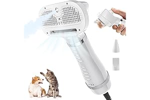 Cat Steam Brush for Shedding | Self-Cleaning Dog Brush/Dryer for Hair Removal...