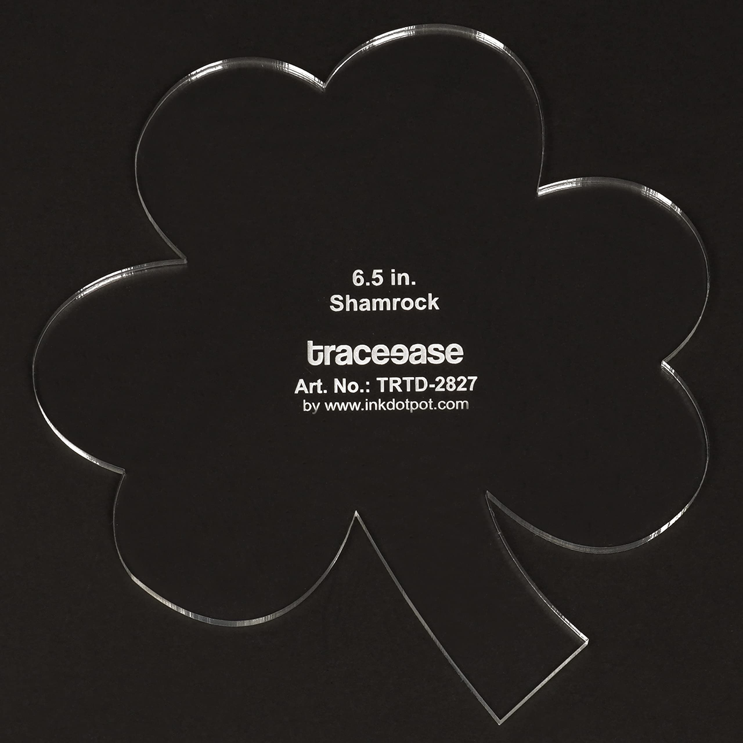 Traceease 1 Pcs Shamrock Shaped Quilt/Applique Template 6.5" inches DIY Sewing Quilt Patchwork Templates for Quilting- 1/8" Thick Template-image-13