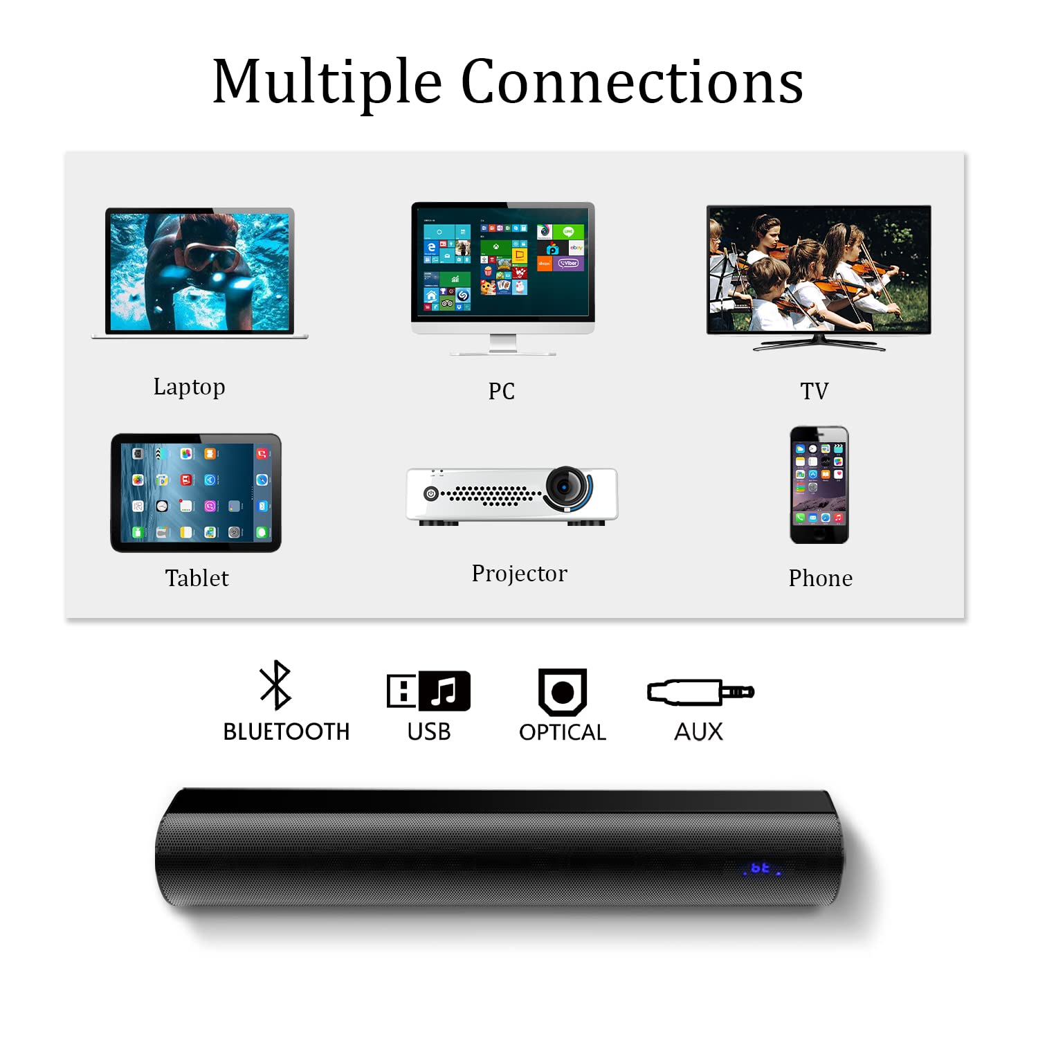 Bluetooth Soundbar, Mini Soundbar For TV Devices, 1 Produktbild-Vorschau 10