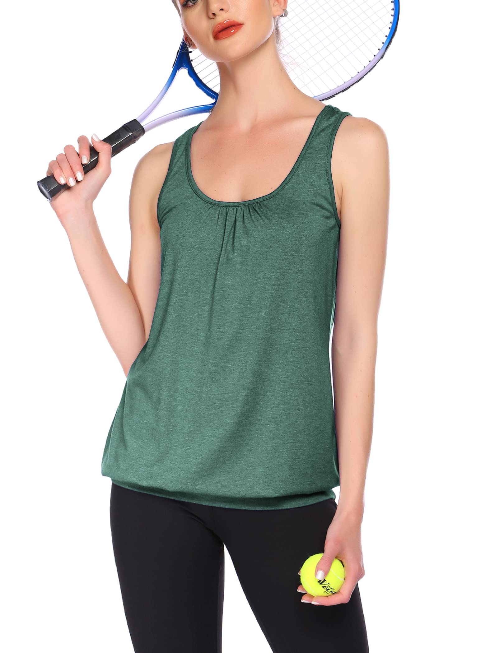 UNibelle Tank Top damska koszulka do jogi, bez rękawów, koszulka typu racerback, koszulka fitness, S-XXXL