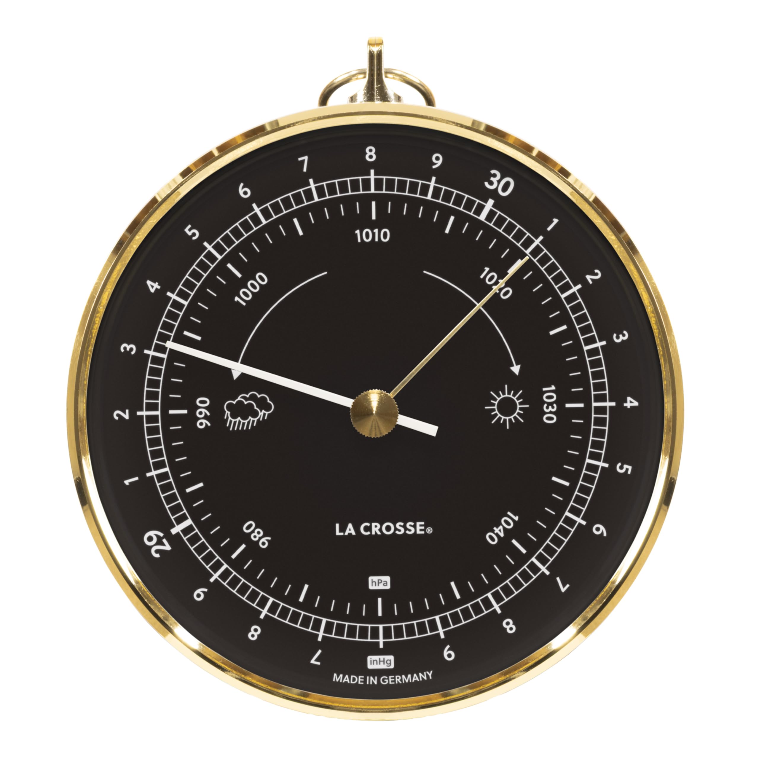 Amazon.com : La Crosse 138-611B Analog Dial Barometer, Black