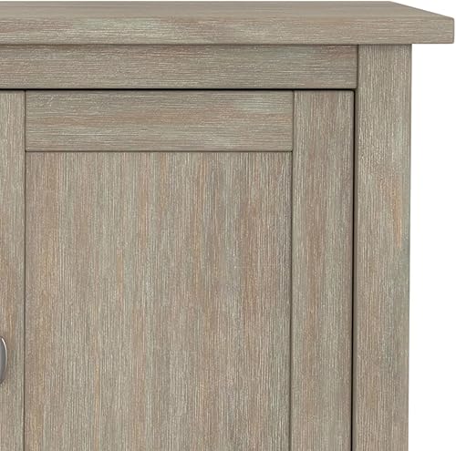 Miniatura 8 de SIMPLIHOME Warm Shaker - Soporte de TV de transición de madera maciza de 47 pulgadas de ancho, color gris envejecido para televisores de hasta 50