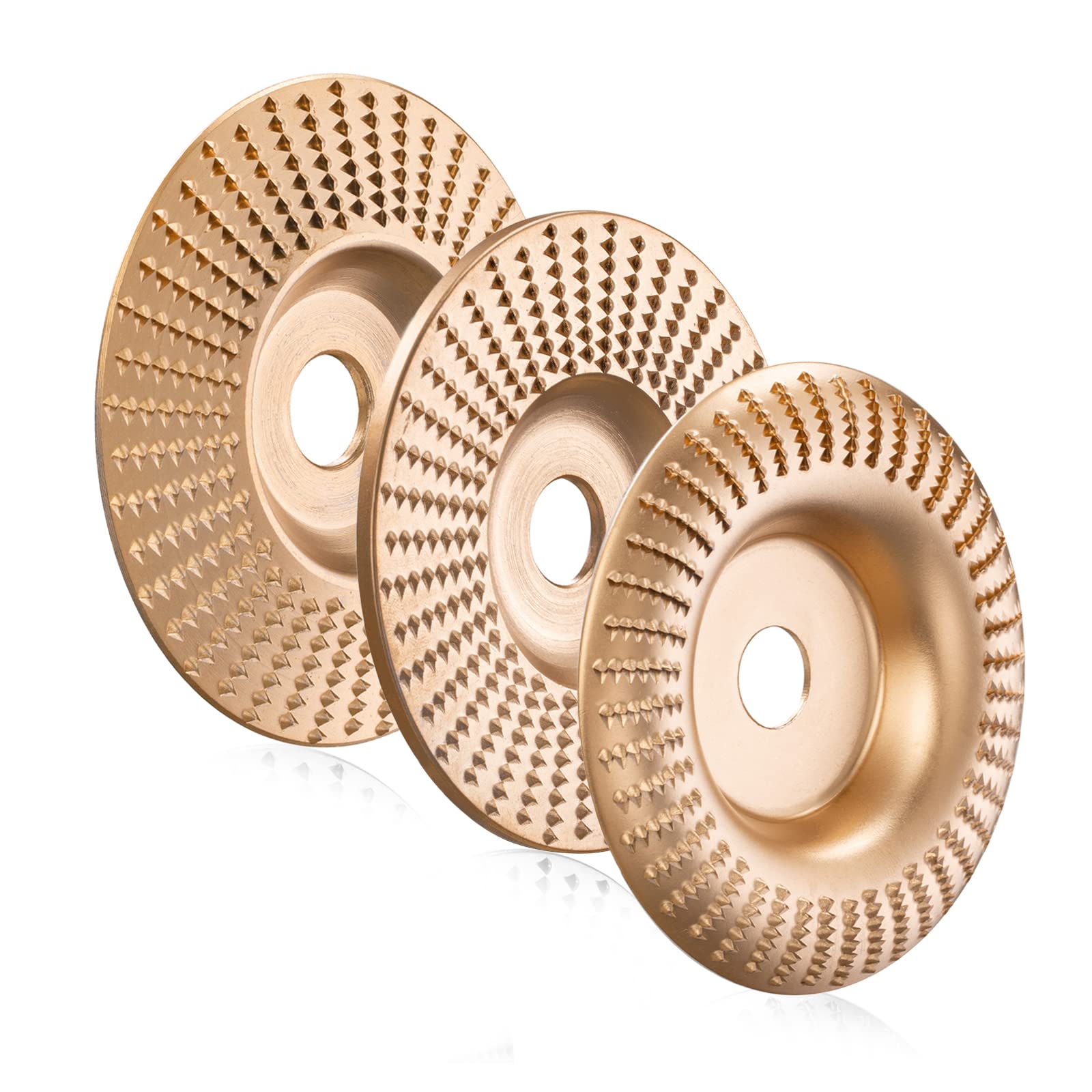Wood Carving Disc Set, Upgraded 3 Pieces Wood Shaping Carving Wheel Abrasive Disc for Angle Grinders with 5/8" Inner Diameter,for Wood Cutting, Grinder Cutting Wheel Attachments（Size:4 inch (B09N3P62LC) Amazon Price History, Amazon Price Tracker