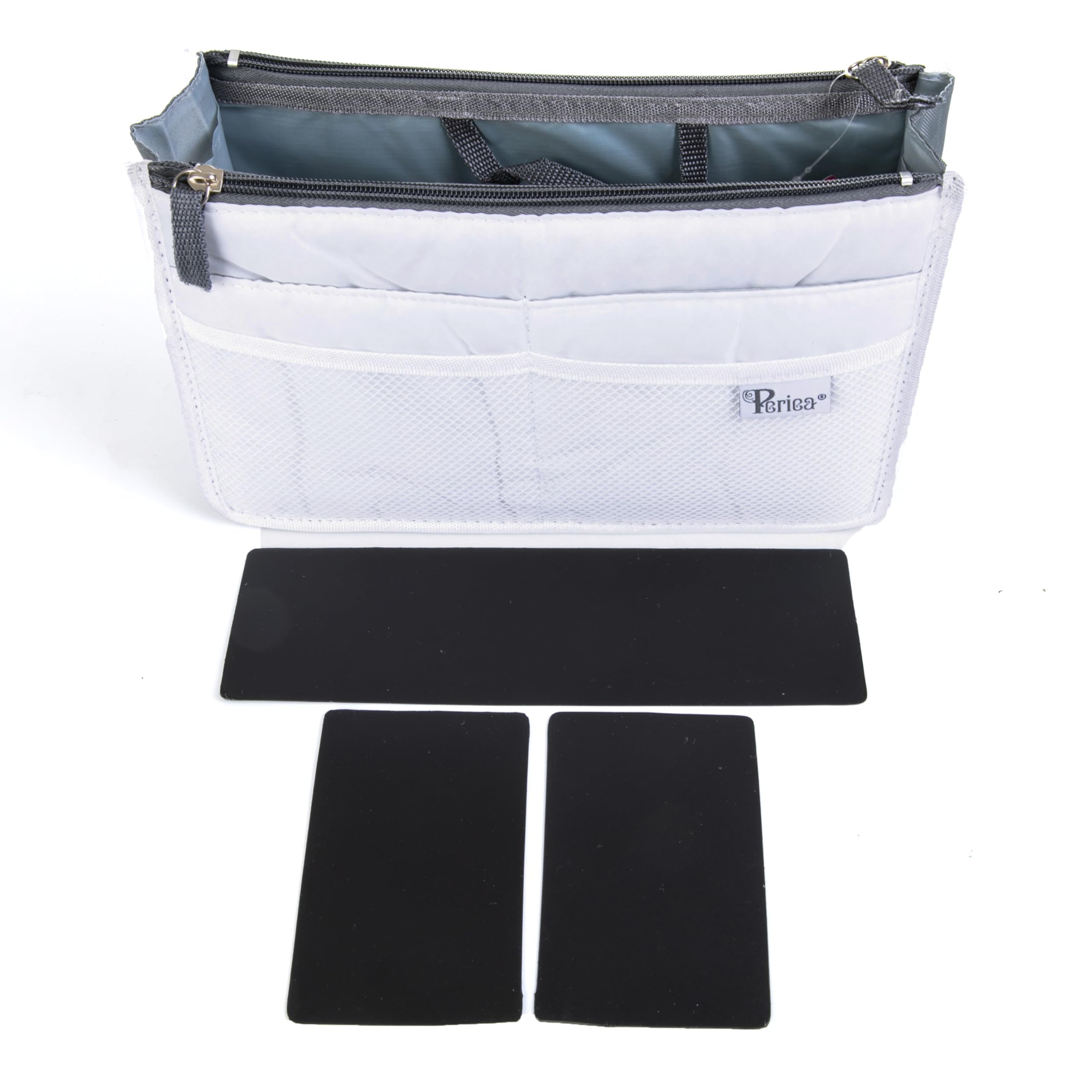 Periea White 'Chelsy' Premium Handbag Organiser Insert: Structured Travel Pouch For Tote Bag, Purse Insert For Efficient Bag Organisation - Small,