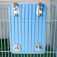 Vista 4 de Espejo de pájaro de 7 pulgadas con cuerda, perca, juguetes para pájaros, perca cómoda para grises, Yaxaas, periquitos, cacatúas, conure