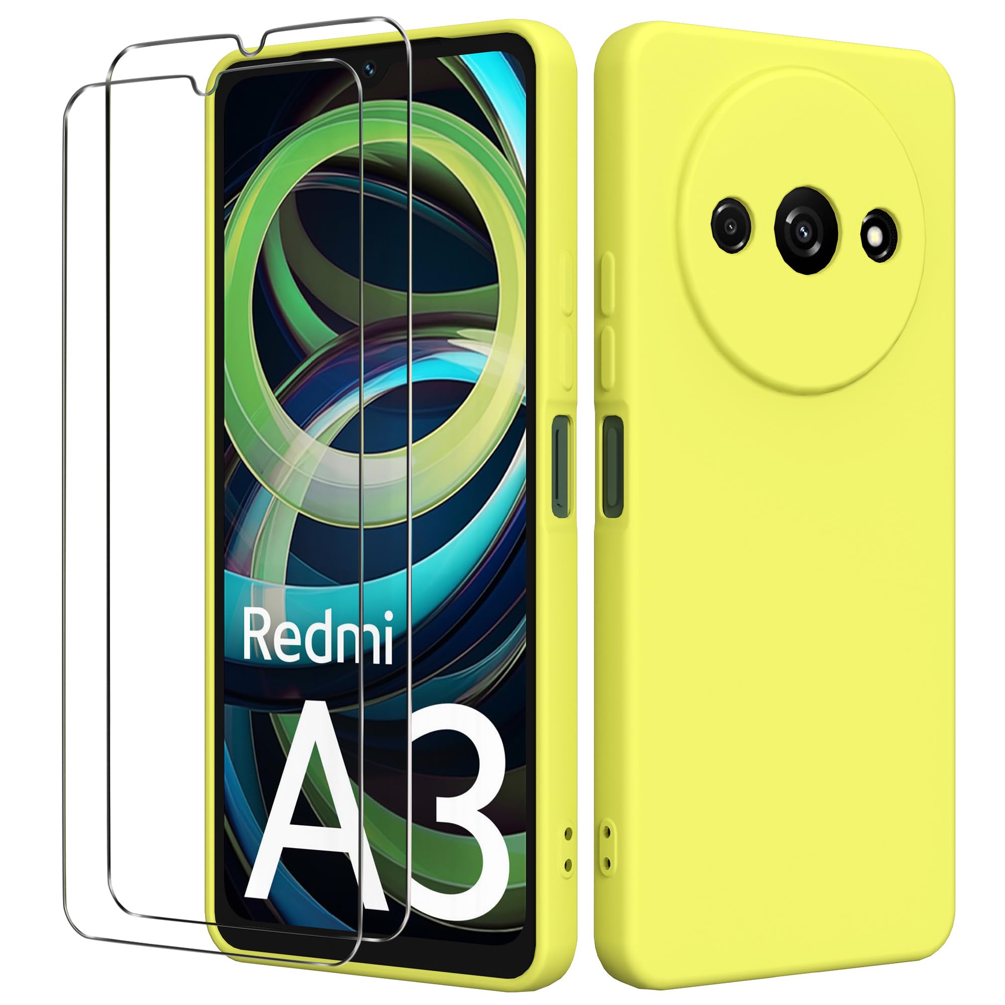 Cover Per Xiaomi Redmi A3 4G Trasparente + 2 Vetri Temperati – Custodia Morbida Antiurto