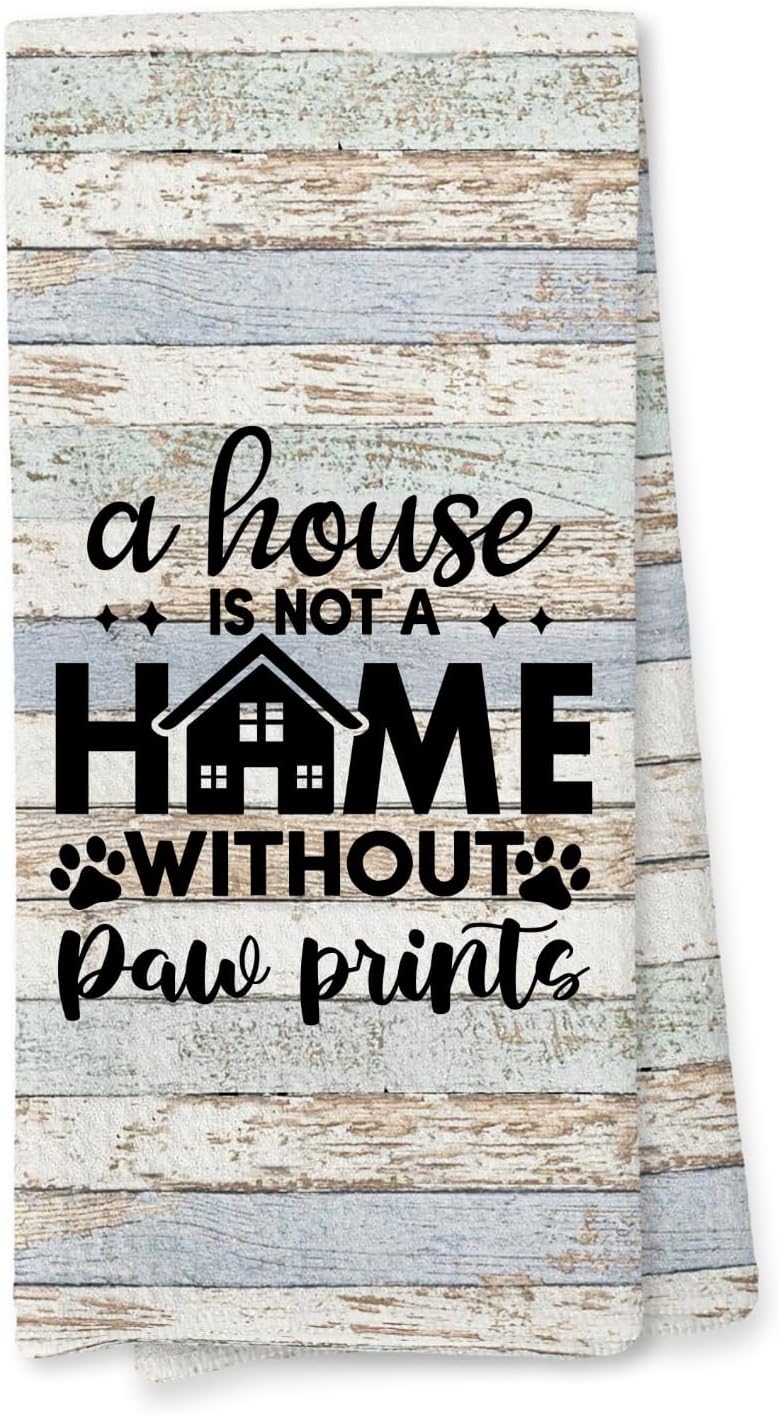 Funny Dog Cat Farmhouse Kitchen Dish Hand Towels 16x24 Inch