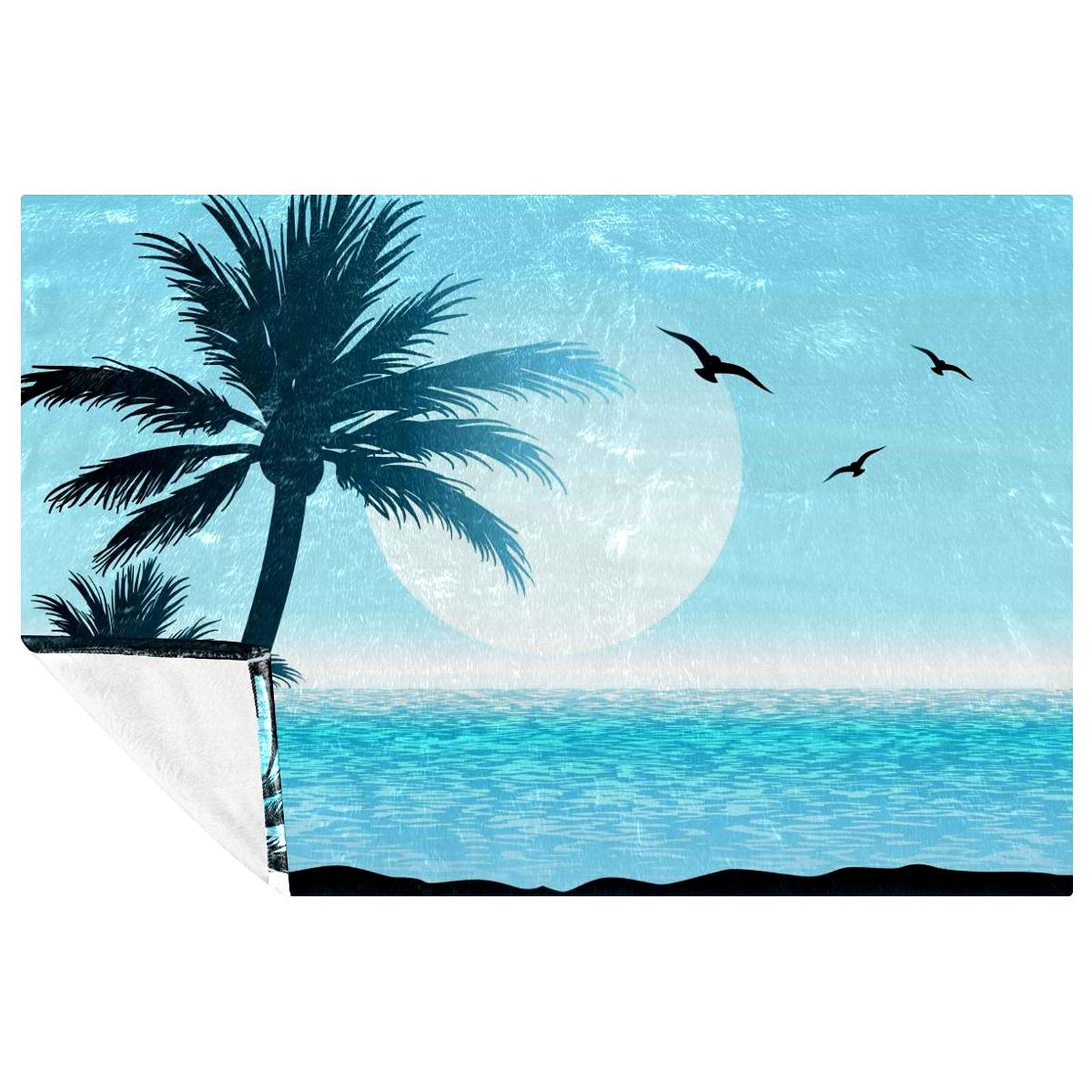 Plaid de pique-nique tropical couverture douce pour camping et plage