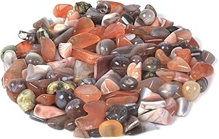 Justinstones Natural Botswana Agate Polished Chips Crushed Tumbled Stone Crystal Healing Embellishments 100 Grams