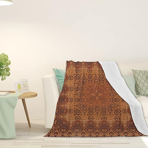 Gyapuk Patrón persa manta pesada gruesa para adultos patrón persa de encaje vintage manta de cama de franela acogedora de felpa manta mullida de