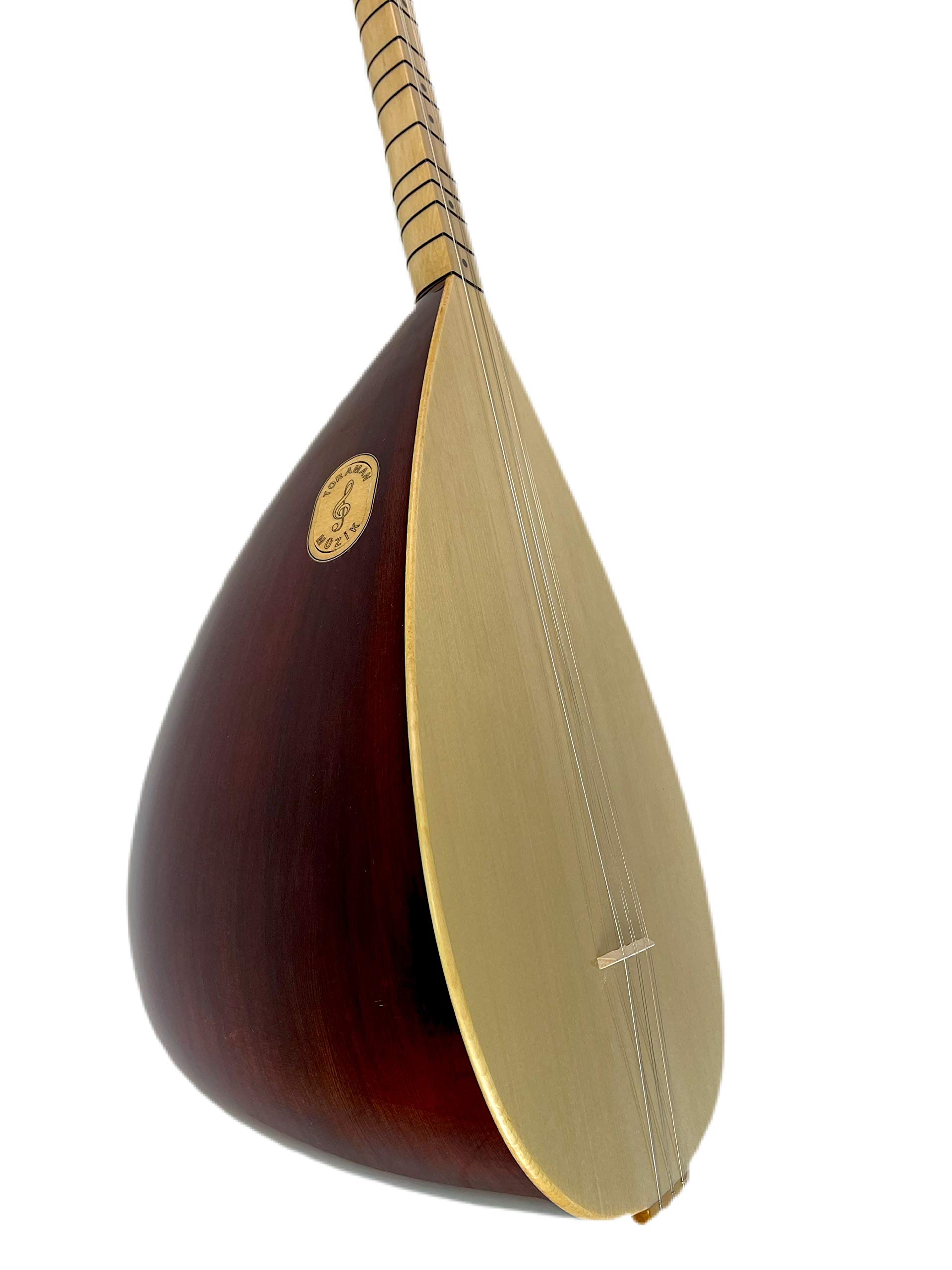 Premium Kisa Sap Ardic Baglama Saz, Noktali klavye | Premium Kurzhals Baglama Saz Wacholder, Klaviatur mit Punkten