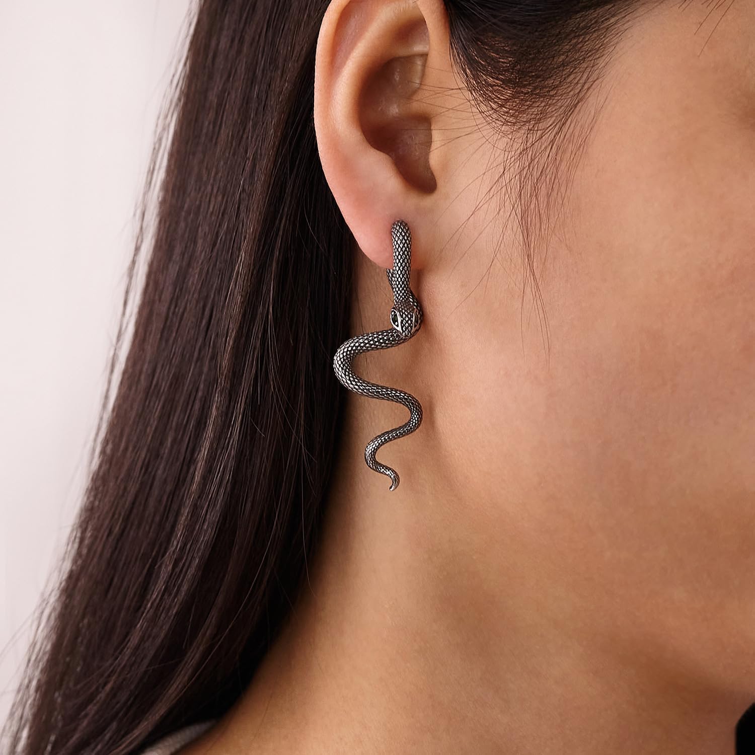 Snake Earrings for Women Black Snake Jewelry Halloween Accessories Gothic Goth Earrings Animal Serpent Drop Dangle Earrings Vintage Halloween Jewelry - Image 4
