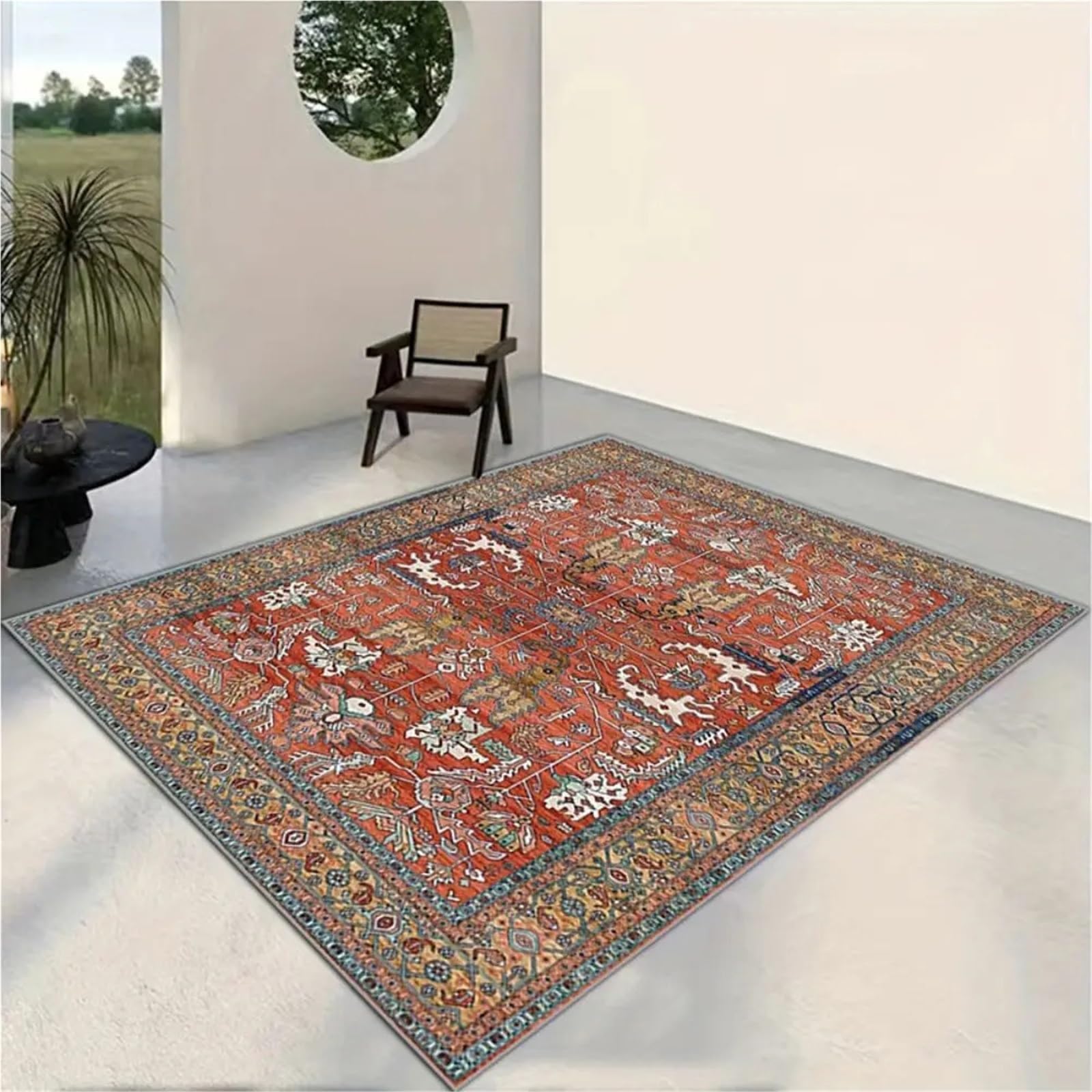 Tapis vintage de chambre et salon style ethnique bohème de 100x200cm