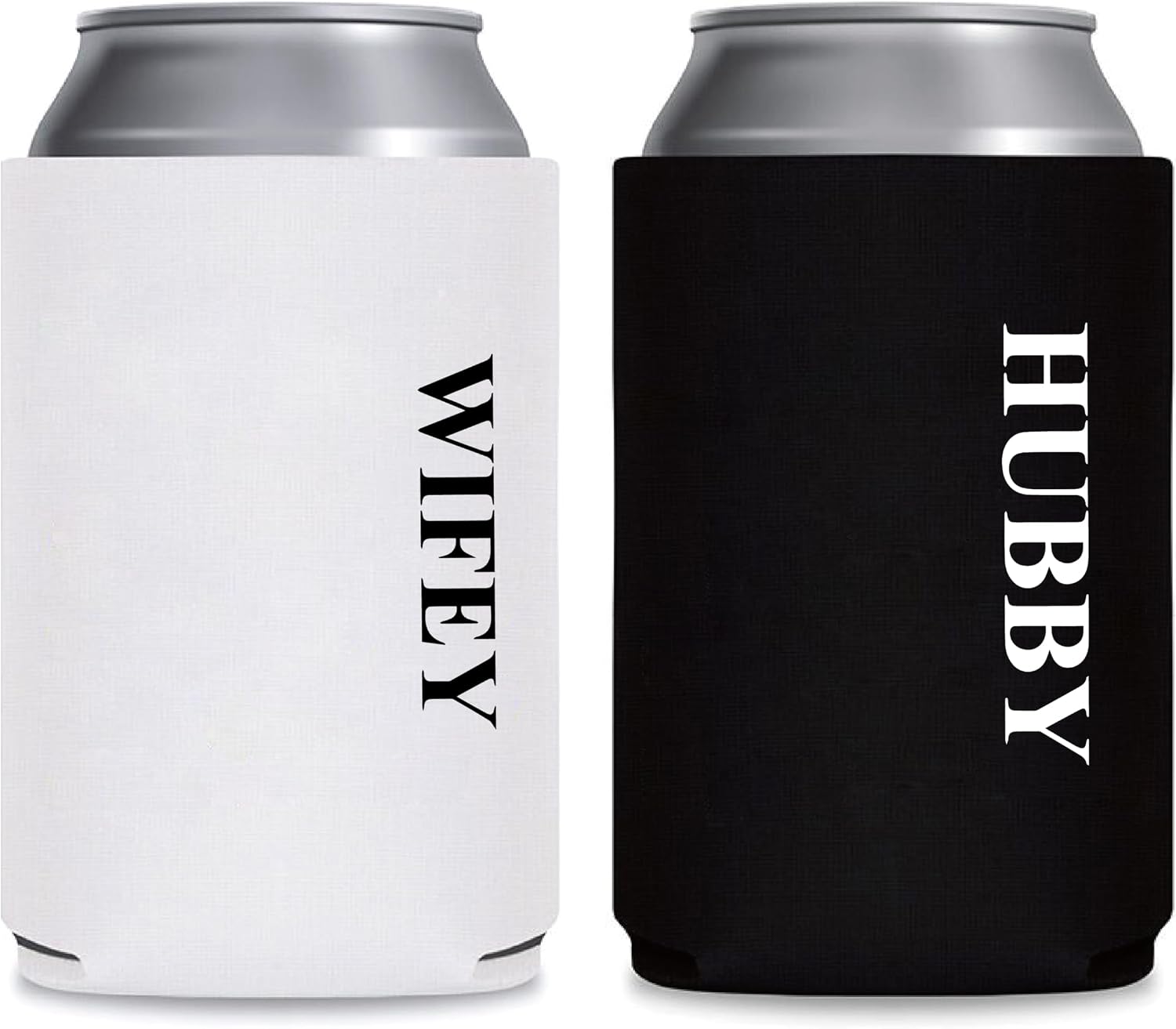 Mr&MrsGifts Wedding Can Coolers, Honeymoon Essentials for Couples, Hubby Wifey Engagement Gifts & Bridal Shower Favors