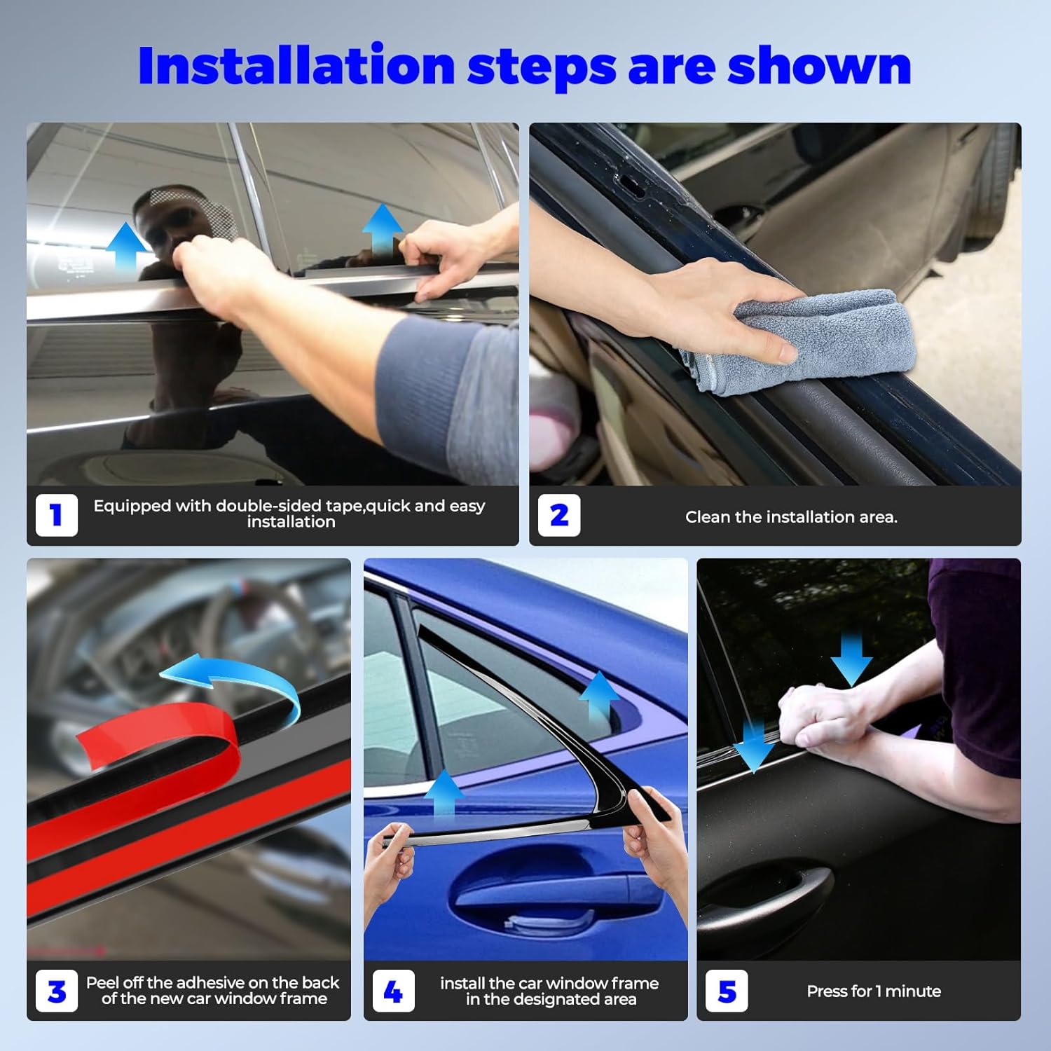 Stainless Steel Window Trim Chrome Delete for Lexus IS300 IS350 IS200t 2014-2020 Black Window Trim Blackout Kit