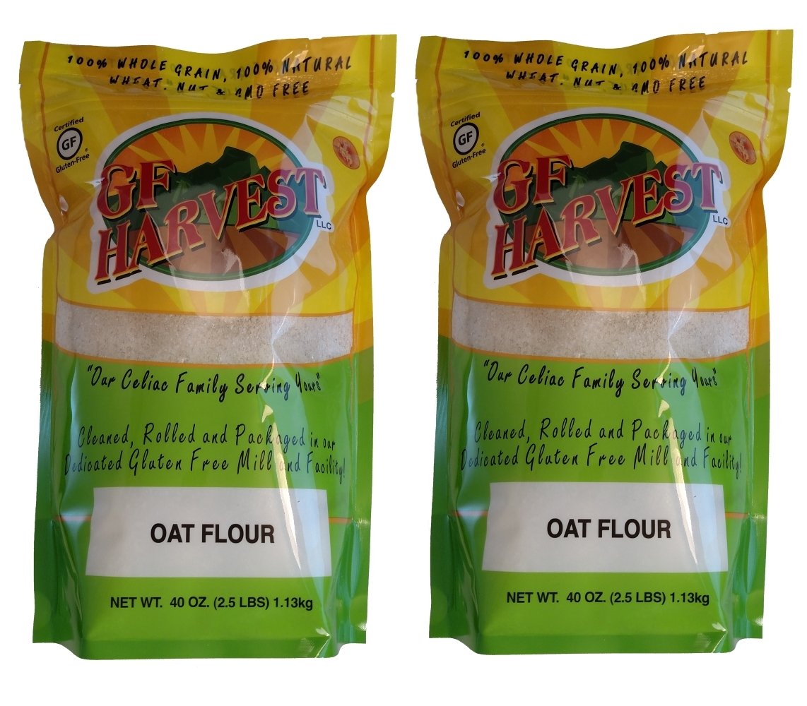 GF Harvest Gluten Free Whole Grain Oat Flour, 40 Ounce (Pack of 2)