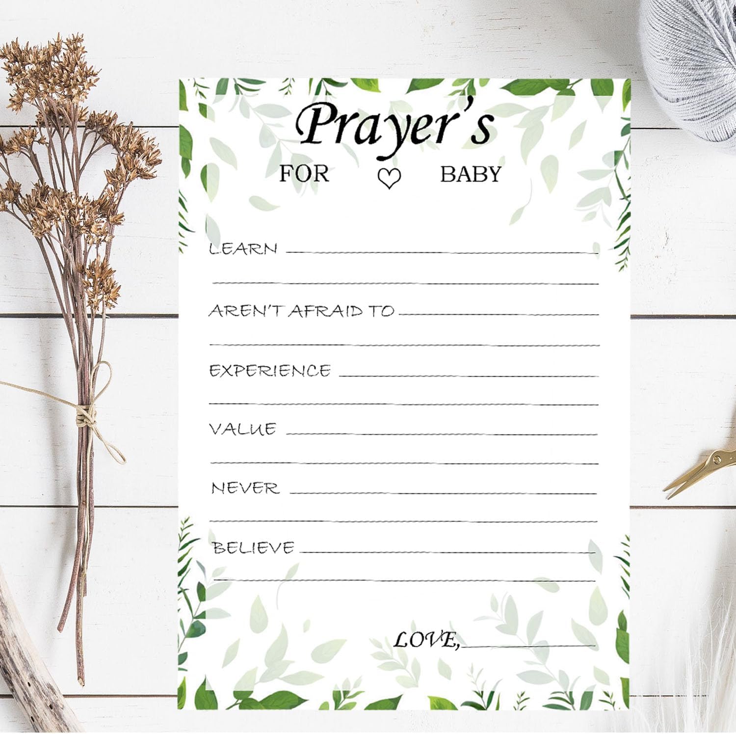 100Pack Prayers For Baby Cards 4×6 inch Baby Shower Prayer Cards Baby Christening Cards For Baby Shower, First Birthday,Christening or Special Occasion