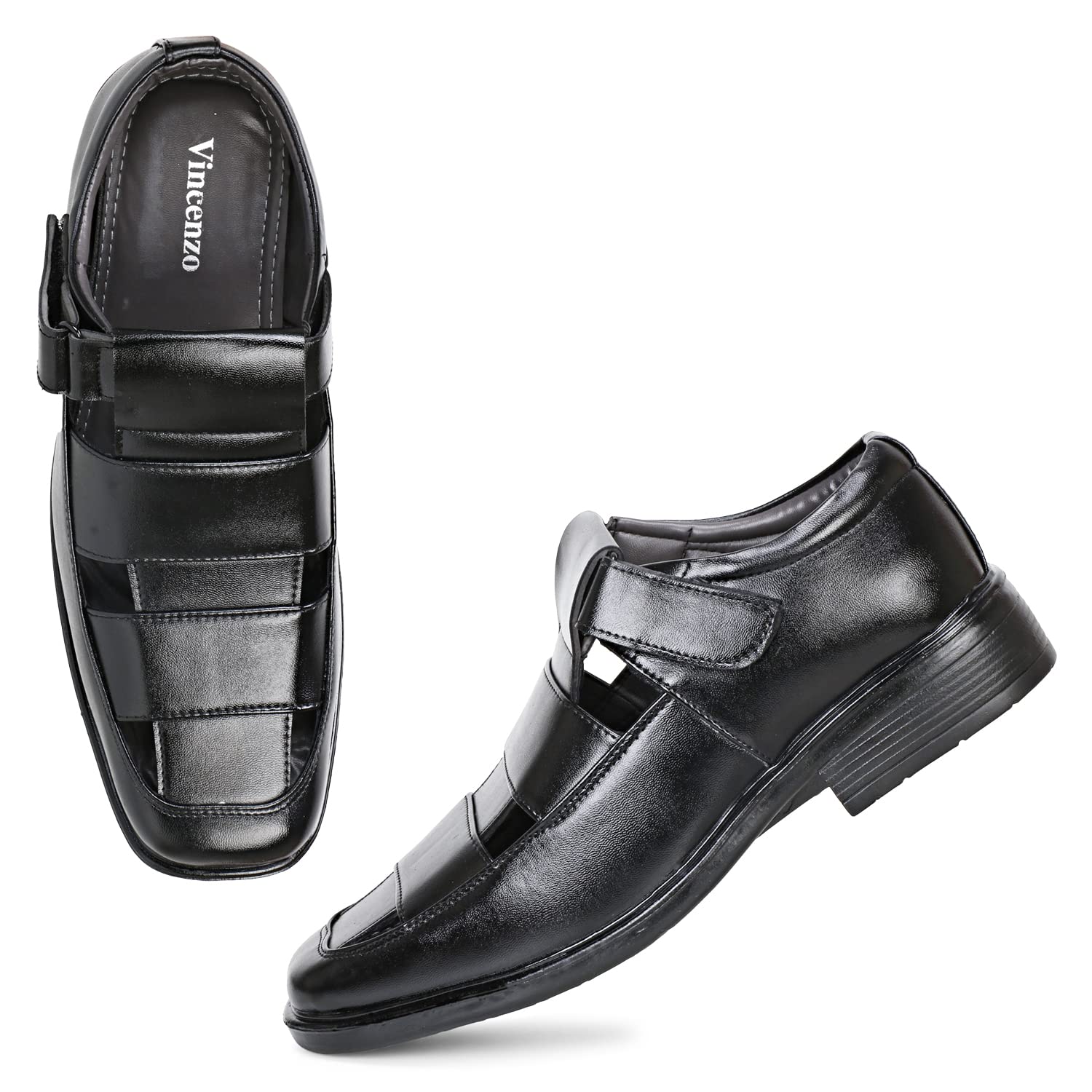 Outdoor Fisherman Sandals (UK 11 to UK 13) (Black, Numeric_11)