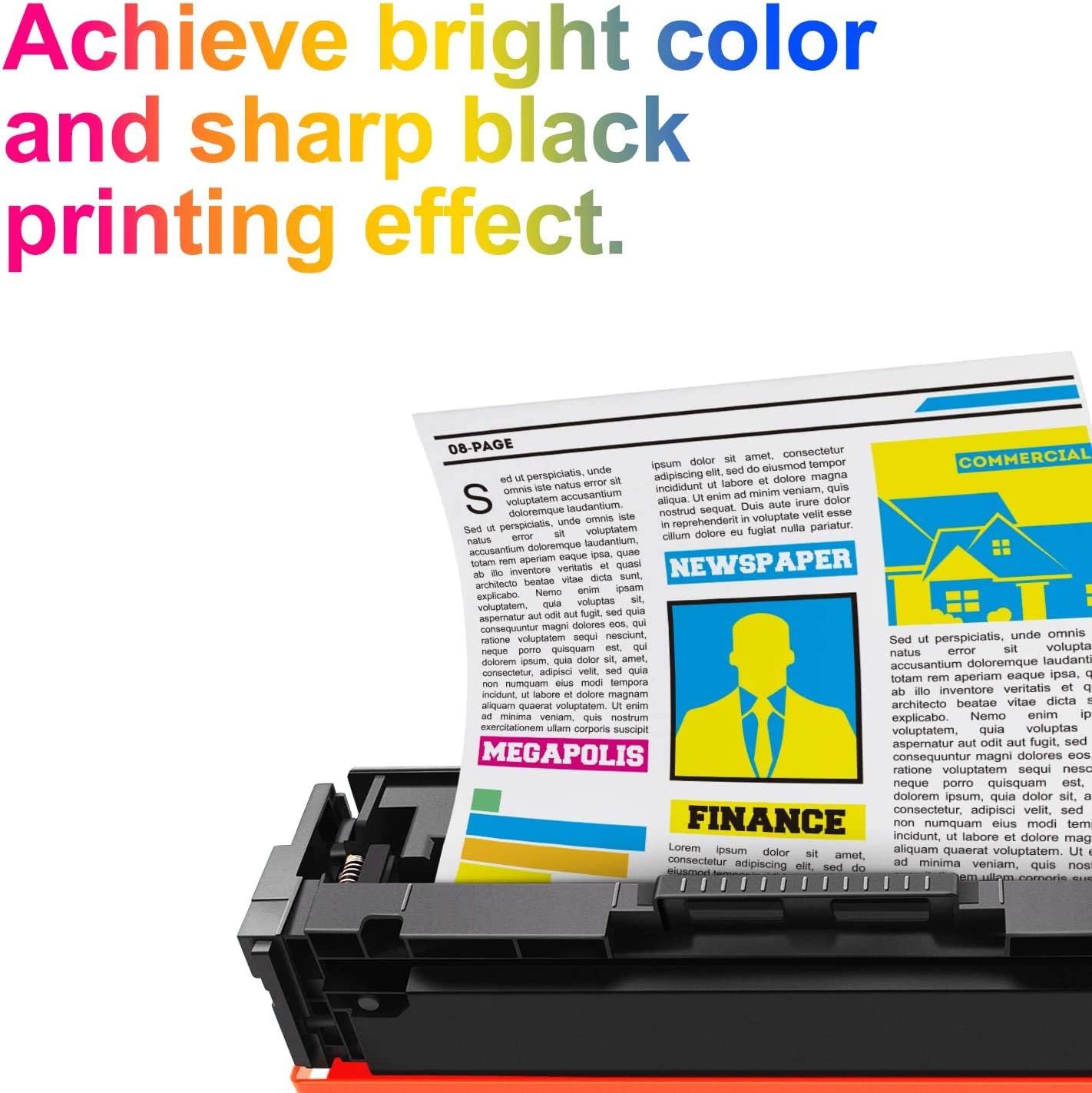 Super Big Clearance! Uniwork Compatible Toner Cartridge Replacement for Canon 045 045H Cartridge 045 CRG-045H for Color imageCLASS MF634Cdw MF632Cdw LBP612Cdw MF632 MF634 Laser Printer Toner Ink Tray, 4 Pack