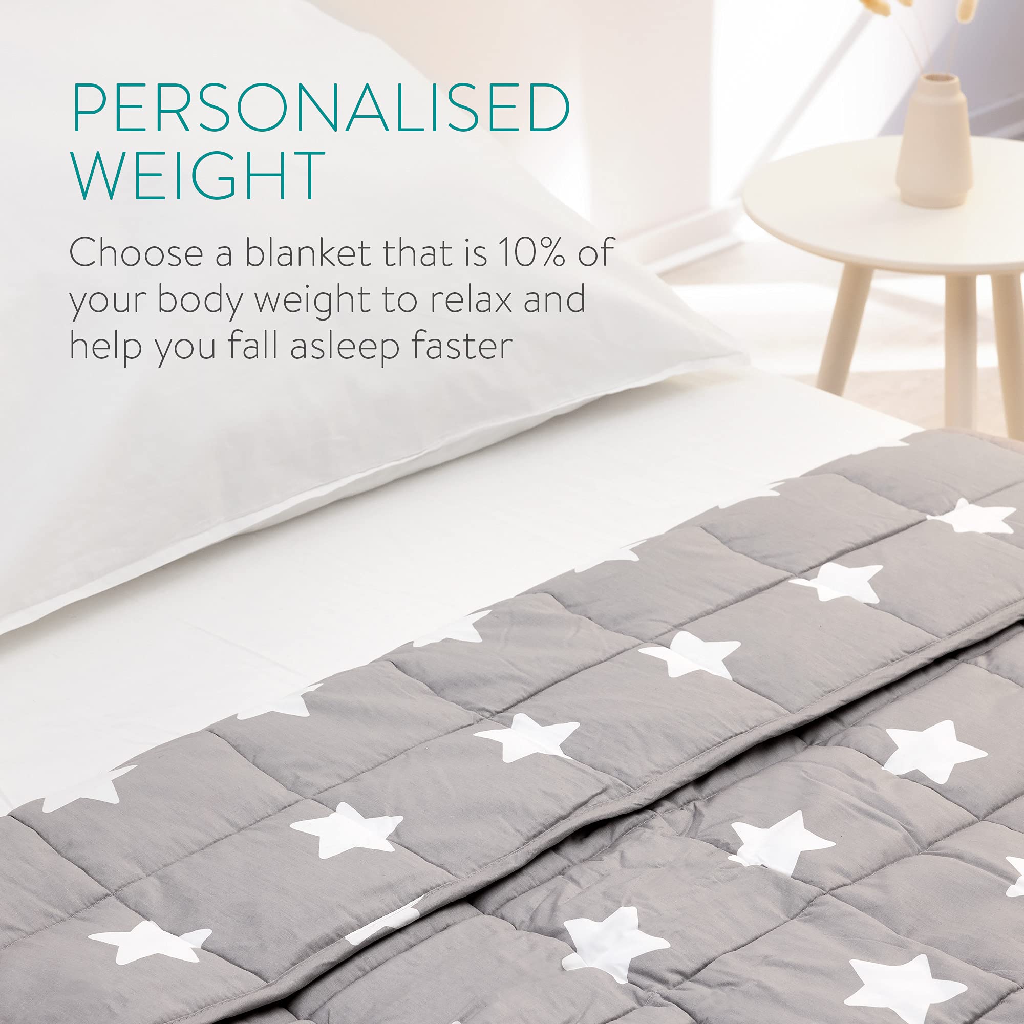 Navaris Verzwaringsdeken 100% Katoen Weighted Blanket Zwaartedeken Voor Volwassenen 135 X 200 Cm 8 8 Kilo Kalmeringsdeken 664379777