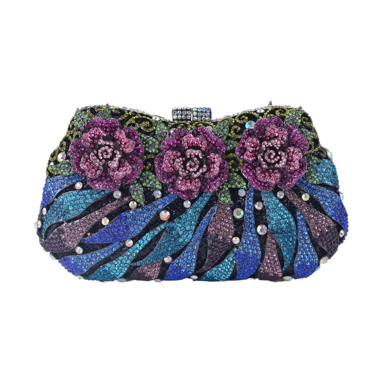 DCNIYT - Bolso de mano de lujo para mujer, con diamantes de imitación, para boda, con bolsillo para teléfono celular, para fiesta