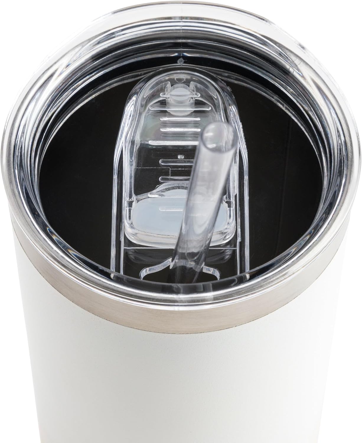 Manna Skinny Double-wall Insulated Stainless Steel Tumbler with Splash-proof 2-in-1 Lid and Reusable Tritan Straw - 30 Oz - Orange Ombre - Image 2