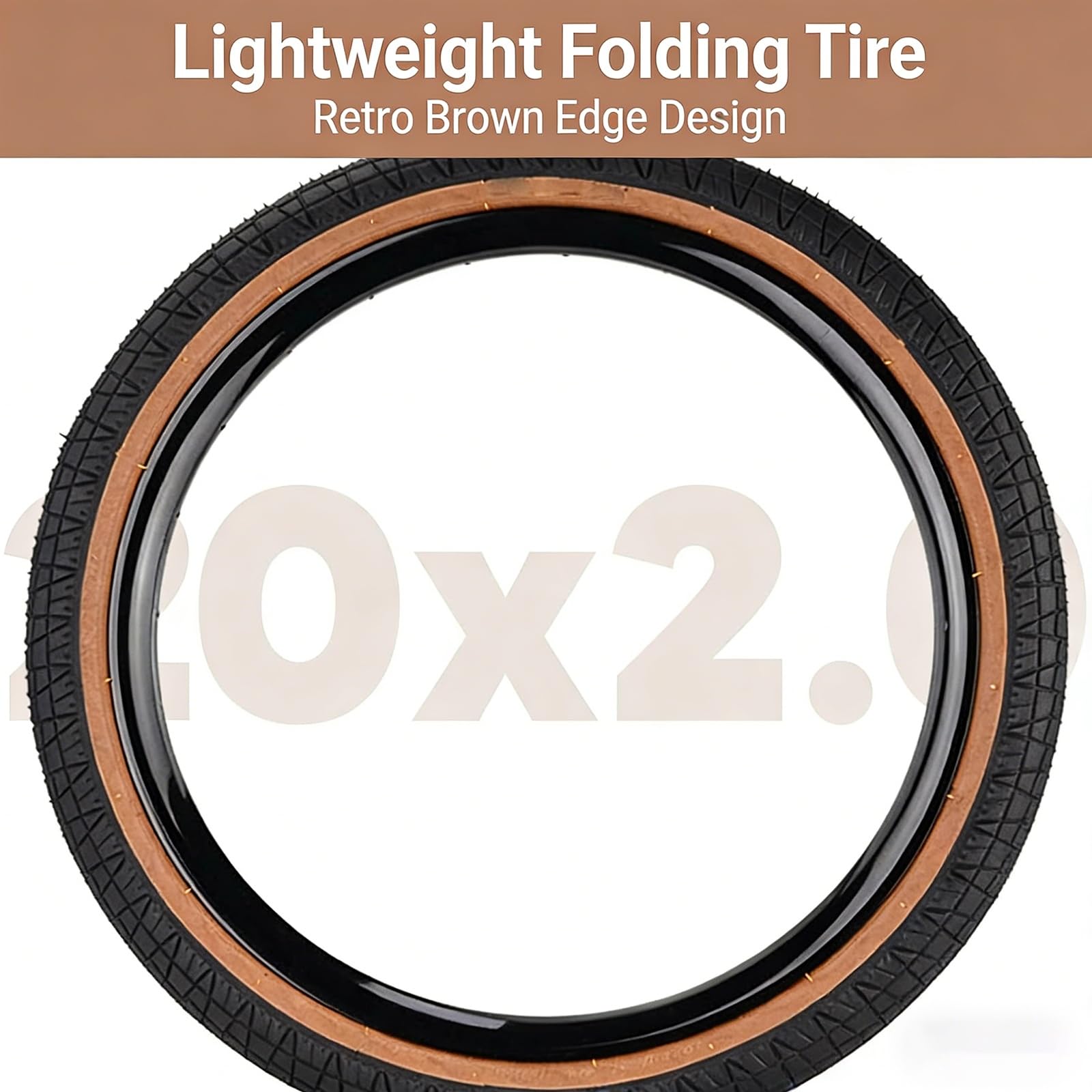 20x2.00 Pneumatico Bici | Resistente ai Fori e Pieghevole | Gomma Leggera ad Alta Durata | Trazione Ampia for Strade Bagnate e Asciutte | Pronto for Tubeless | Ideale for Bici da Città