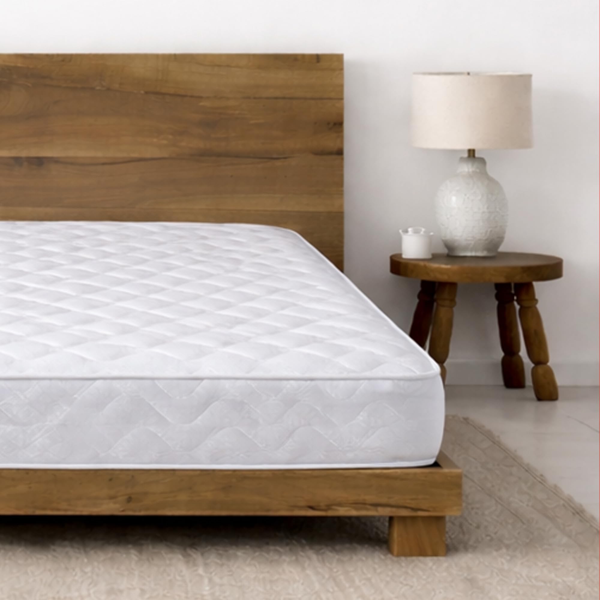 Sprung Double Mattress with Memory Foam Layer. 18cm Deep Soft Comfort Hybrid Mattress. 4ft6 Double (135 x 190cm)