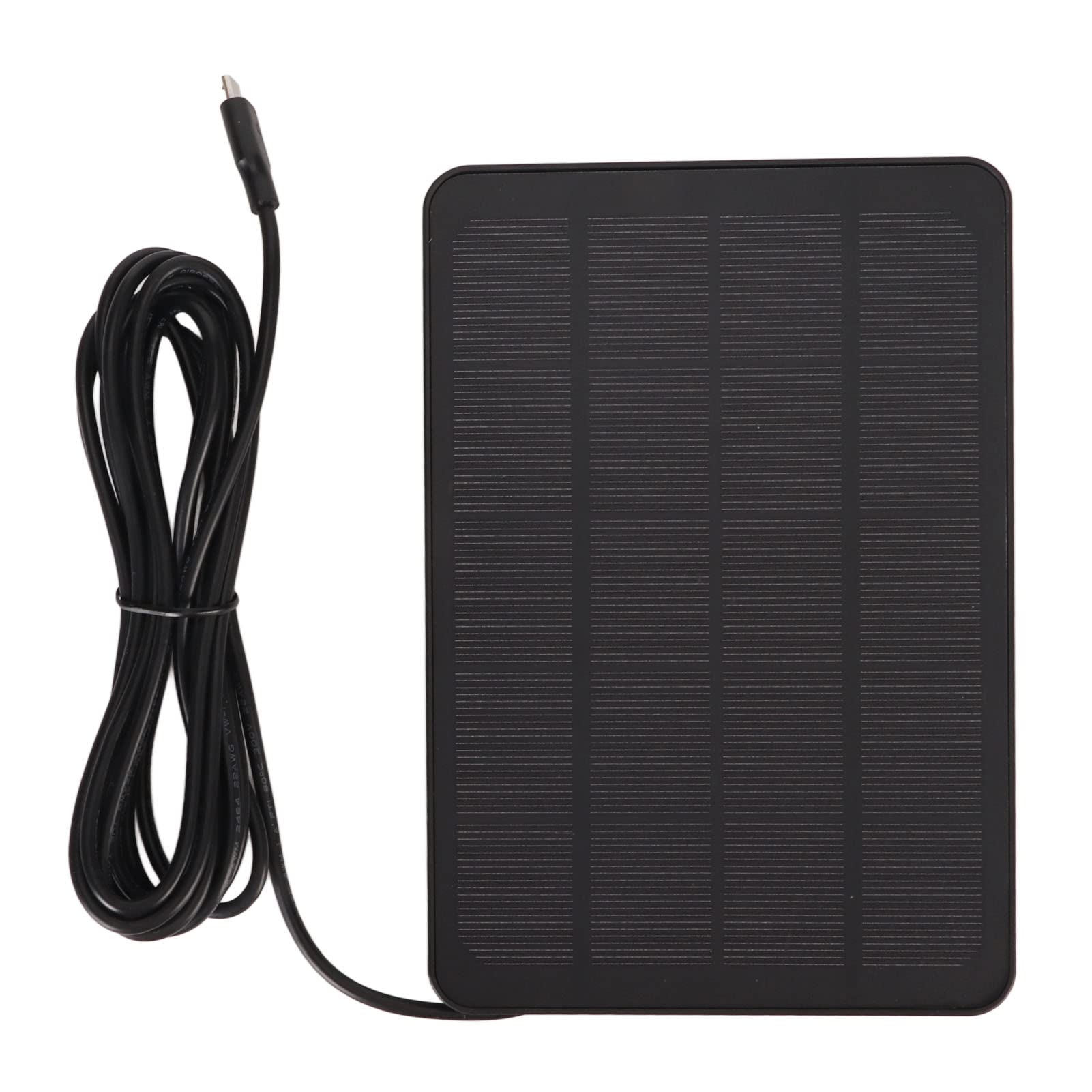 5V Solar Charging Panel, Wide Compatibility Quick Charging 4W Solar Charging Panel IP65 Waterproof ABS for USB C (Black)-image-46