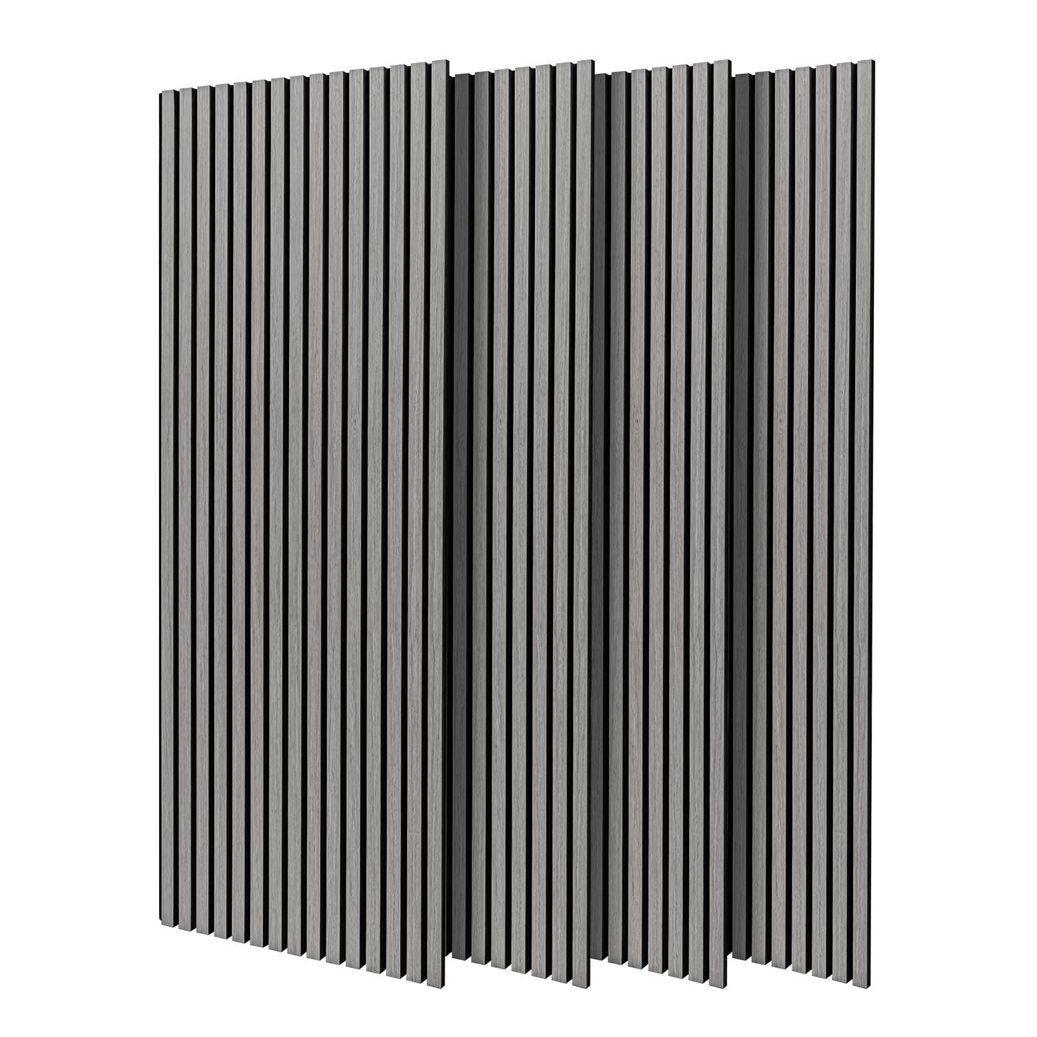 Beethoven Lot de 4 panneaux d'insonorisation décoratifs en bois Gris 150 x 60 cm