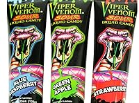 Vista 2 de PKM CANDIES - Paquete de 3 caramelos líquidos surtidos de veneno de víbora, 3 sabores