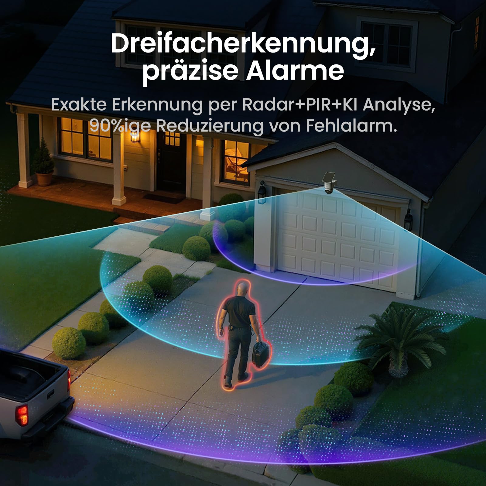 aosu T2 Ultra Zestaw 4 Kamer Solarnych 4K UHD WiFi — 360° Obrót, Auto-Tracking, Kolorowa Noktowizja, Stacja aosuBase 2.0, bez Abonamentu — miniatura 7