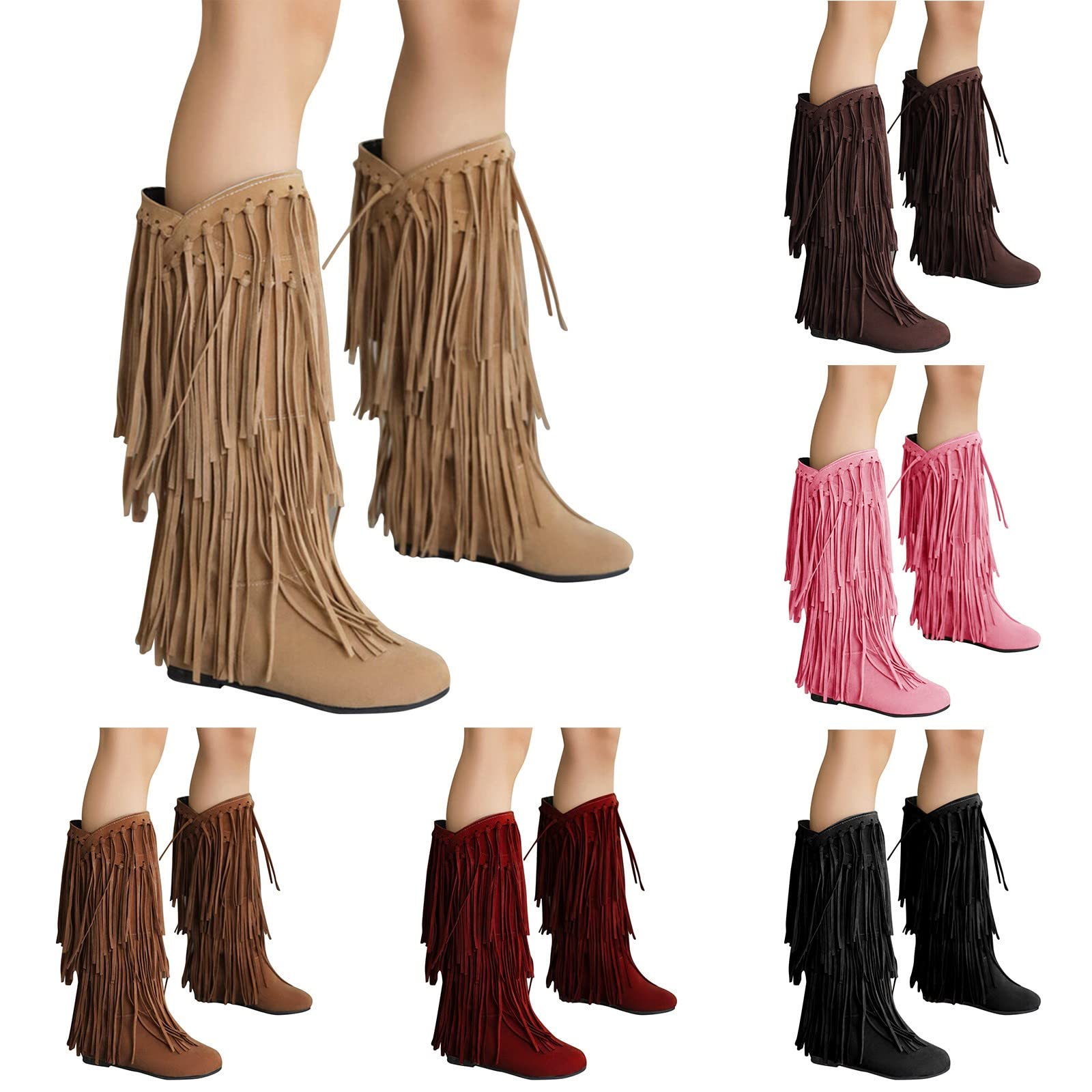 Stivali Texani Donna - Con Design Classico A Punta O Tonda Finiture In Cuoio O Similpelle Di Qualità Perfetti Per Abbinamenti Country Western O Look Rustico Chic