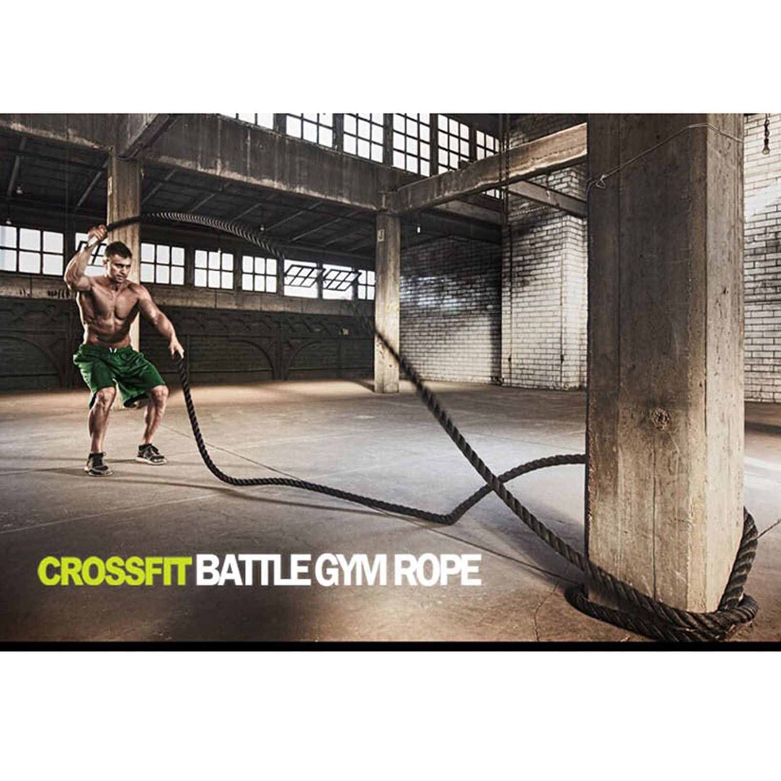 Beschwertes Seil, 15m Battle Rope für Kampf-Fitness-Wellen-Sport-Übung, für Home Gym & Outdoor Workout (Size : 50mm)