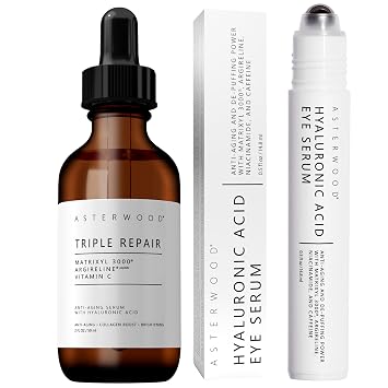 Asterwood Triple Repair Serum 2 oz + Hyaluronic Acid Eye Serum
