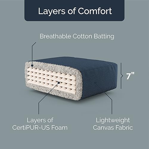 Miniatura 10 de Loosh Colchón de futón para sofá cama de tamaño individual, hecho en Estados Unidos, beige, marco no incluido