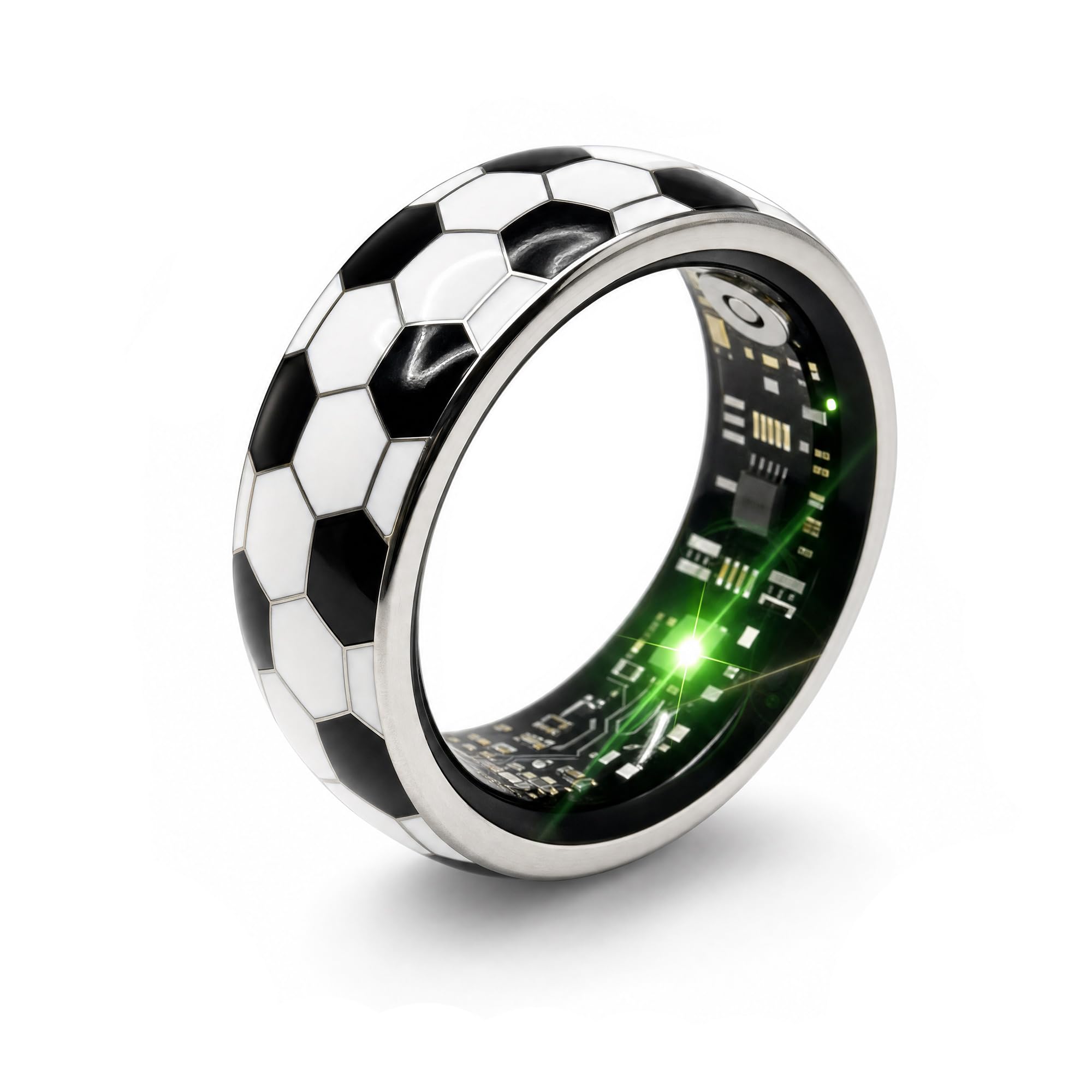 Smart Ring for Women & Men, Soccer Inspired Design, Fitness & Vital Signs Monitoring, Sleep Tracker, Remote Photography, No Subscription(Black,10#)-image-48