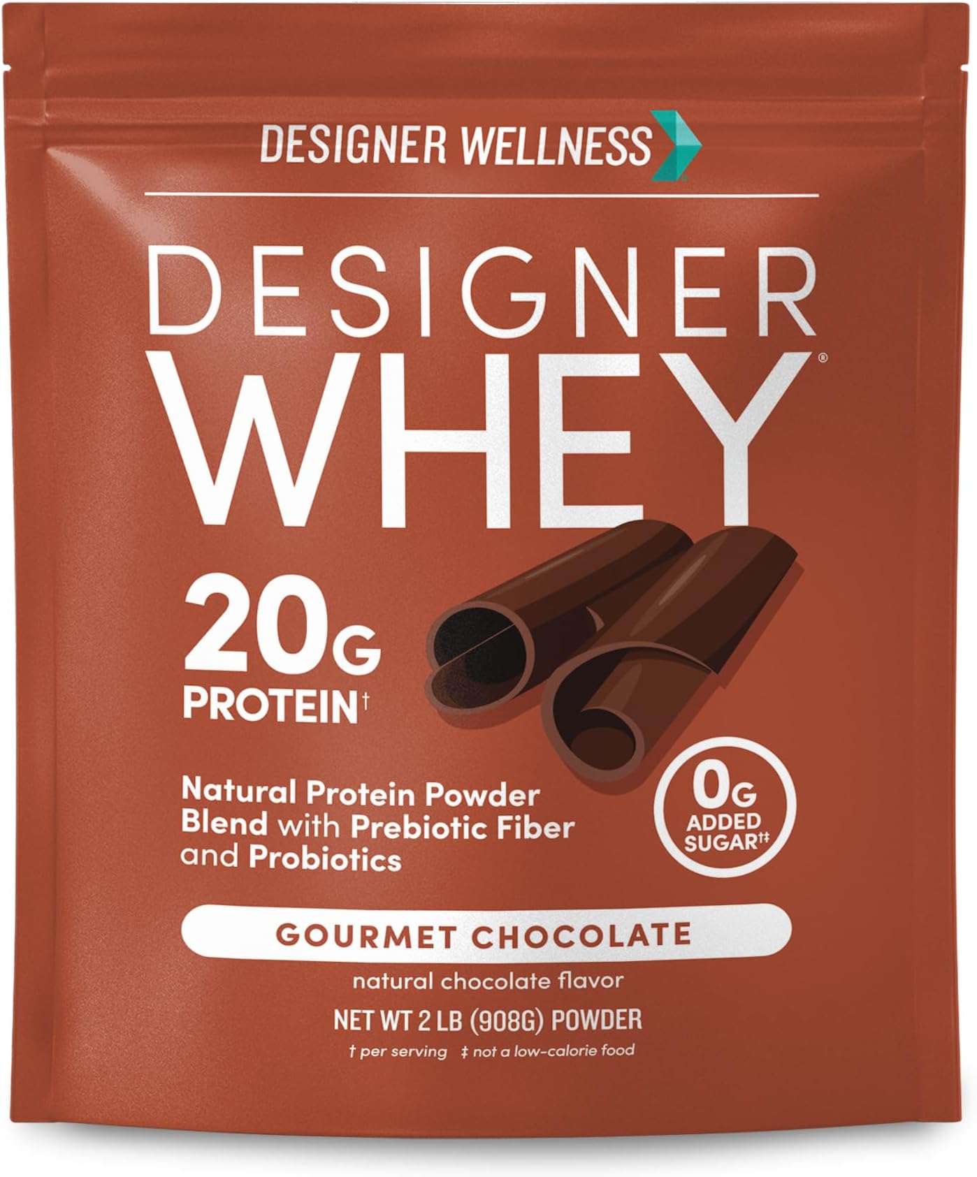 Designer Wellness, Chocolate, Designer Whey Protein Powder, 2 lb