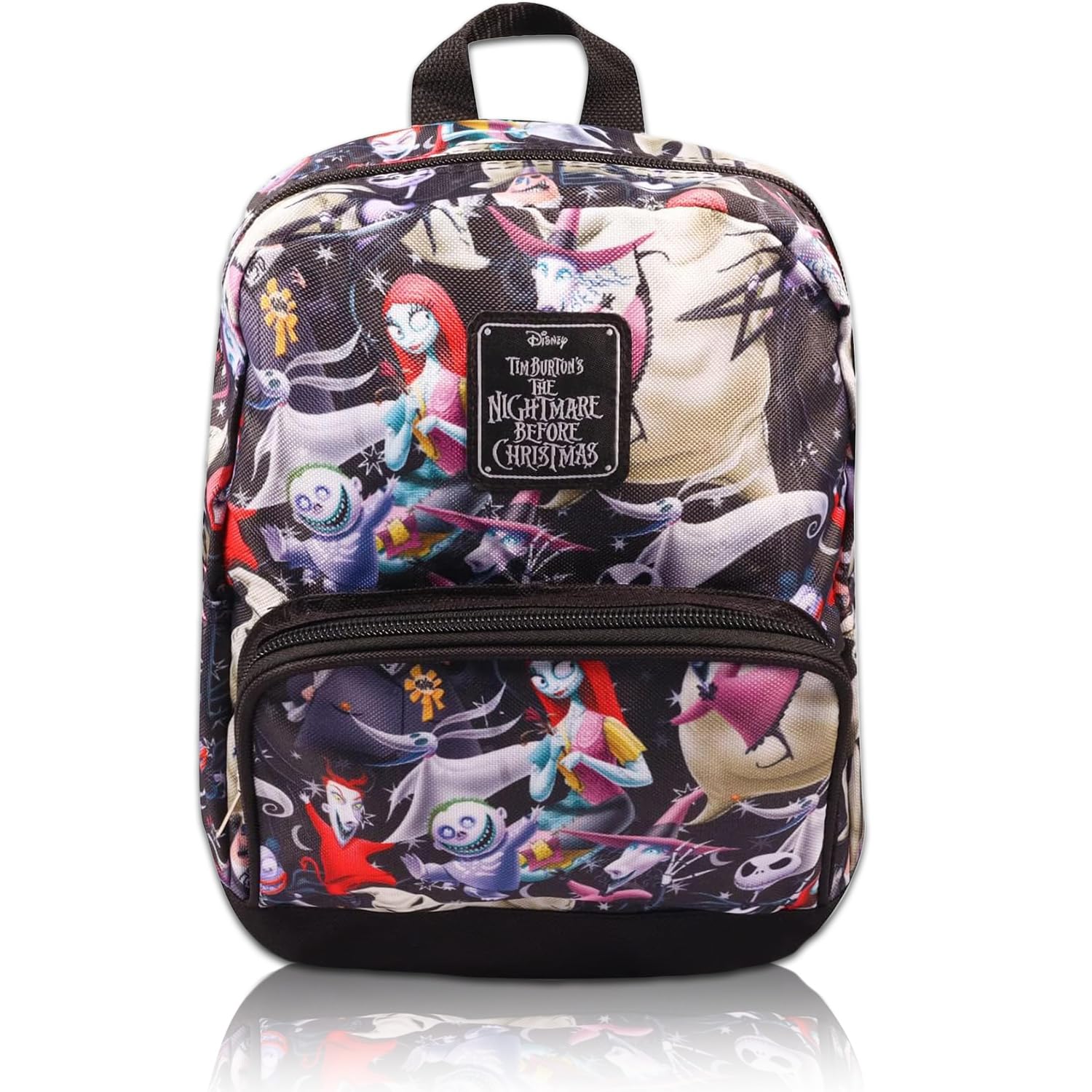 Fast ForwardNew York Disney Nightmare Before Christmas Mini Backpack for Women - Canvas Disney Nightmare Before Christmas Backpack Purse Shoulder Bag for Adults, Teens