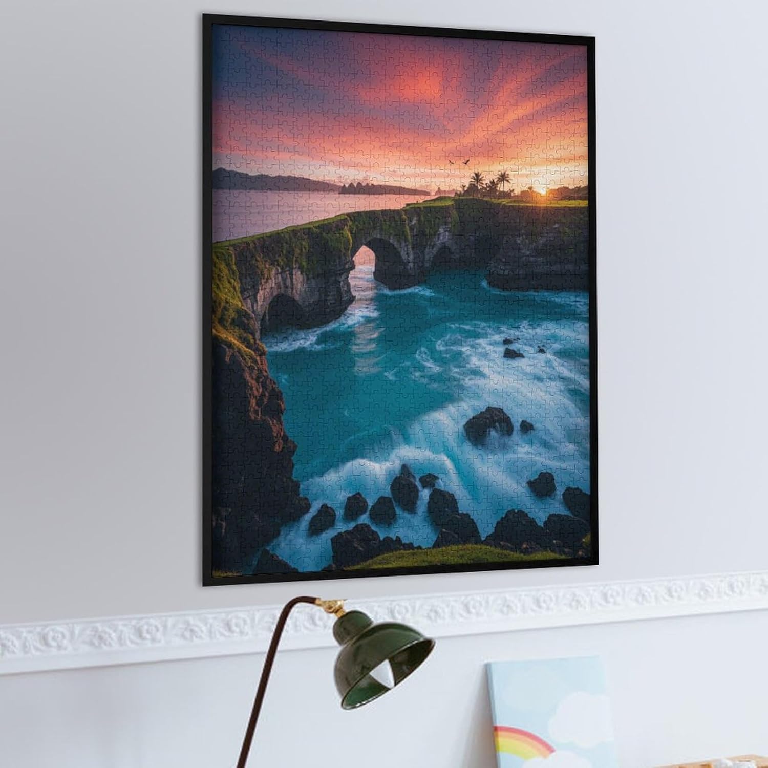 Beautiful Sunset at Bali Wooden Puzzle 1000 Pieces Jigsaw Puzzles for Adults Puzzle Educational Toys Challenging Fun Games Gifts for Elders Kids Family and Friends