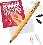 OMOTON Stylus Pen for iPad 2018-2026, Pencl with Fidget Spinner, Tilt Sensitivity & Palm Rejection for Apple iPad A16 /6/7/8/9/10/11th Gen& Air 3/4/5/M2/M3/M4& Pro11/12.9/13& Mini 5/6, Yellow