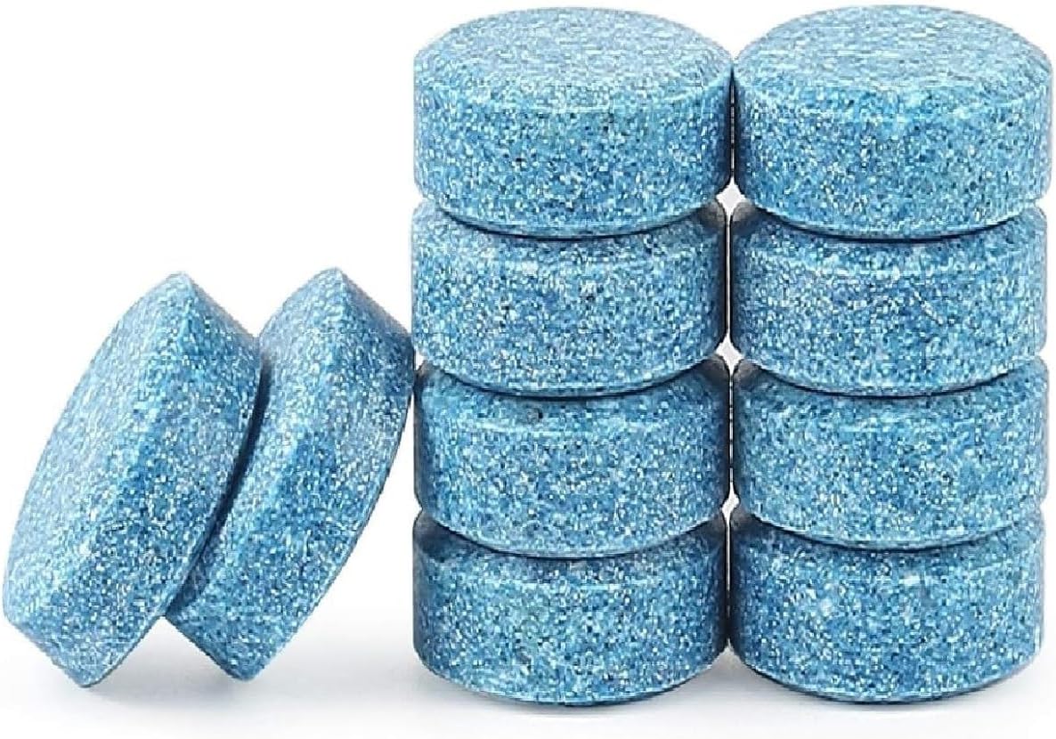 HSR Car Accessories In 10Pcs/1Set Car Wiper Detergent Effervescent Tablets Washer Auto Windshield Cleaner Glass Wash Cleaning Tablets Blue