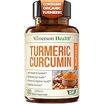 Turmeric Curcumin Supplement with Black Pepper Extract - High Potency Organic Turmeric 1200mg & 95% Curcuminoids for Joint & Digestive Health - Joint Support Supplement - 180 Vegan Curcuma Capsules