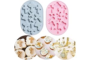 JeVenis Cross Mold for Fondant: Elegant Baptism Cake Decorations