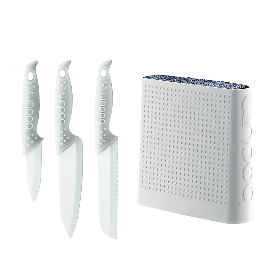 ボダム　bodum　ナイフブロック Amazon.com: BODUM Bistro Knife Block, White : Home & Kitchen