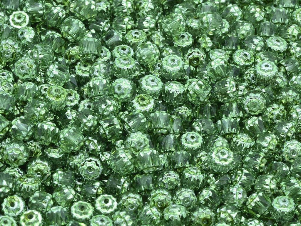 15p Fire Polished Faceted Beads Cathedral, Crystal 97428 (00030-97428), Glass, Czech Republic (10 x 10 mm)