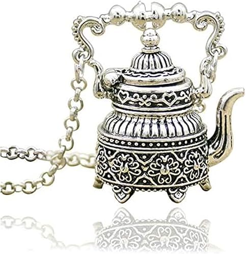 RechicGu Collar con colgante de taza de té estilo cameo victoriano vintage 3D para mujer, regalo steampunk gótico